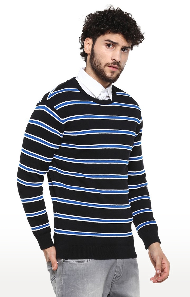 RED CHIEF | Men's Blue Cotton Blend Sweaters 1