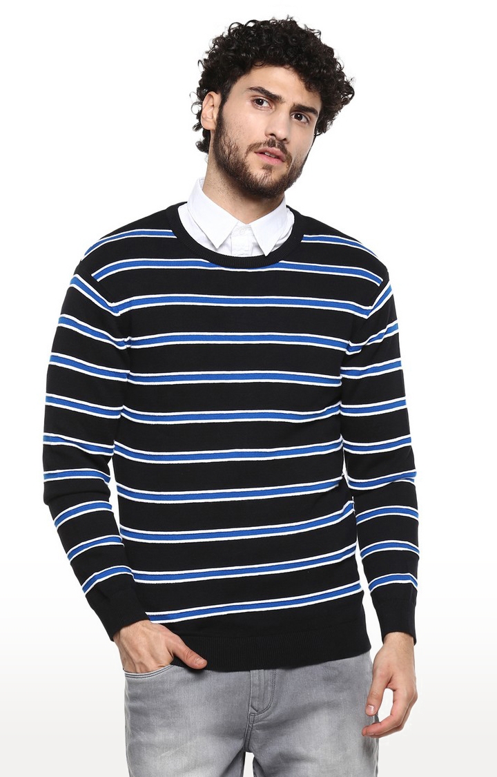 RED CHIEF | Men's Blue Cotton Blend Sweaters 0