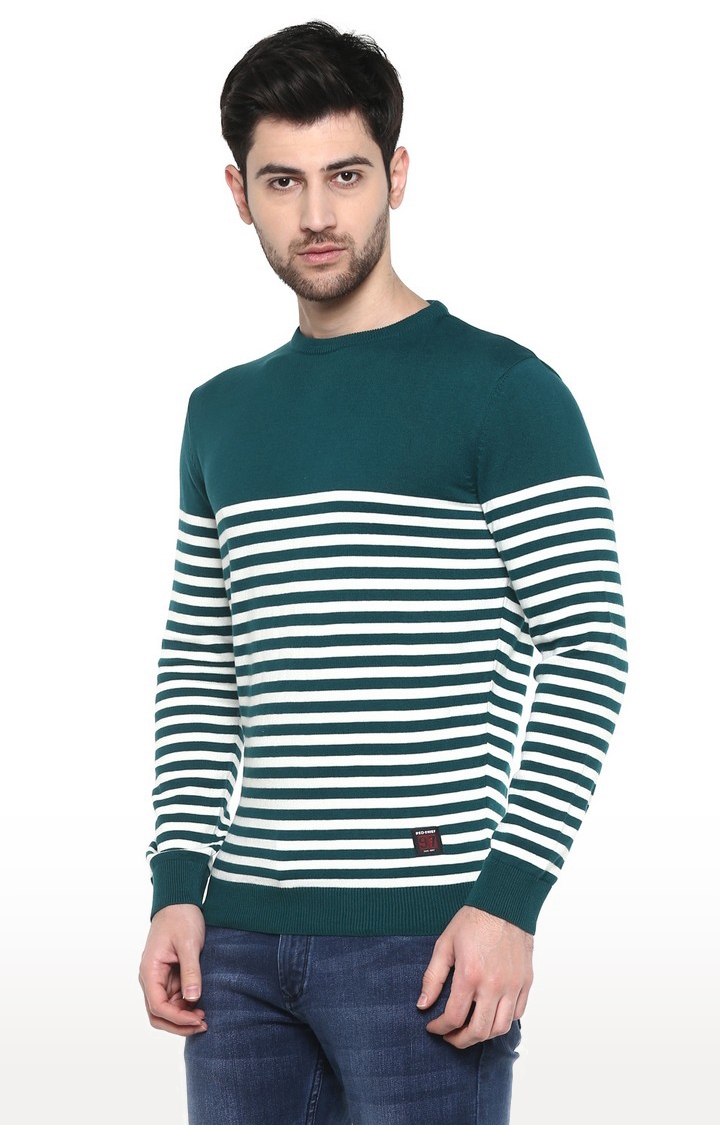 RED CHIEF | Men's Green Cotton Blend Sweaters 2