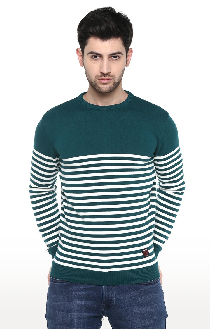 RED CHIEF | Men's Green Cotton Blend Sweaters 0