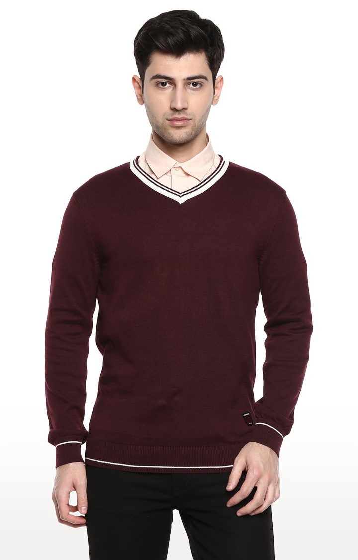 RED CHIEF | Men's Brown Cotton Blend Sweaters 0