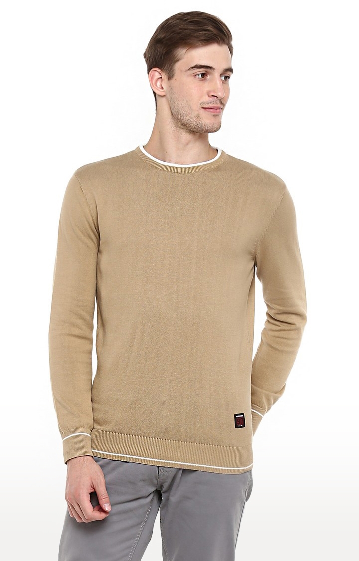 RED CHIEF | Men's Brown Cotton Blend Sweaters 0