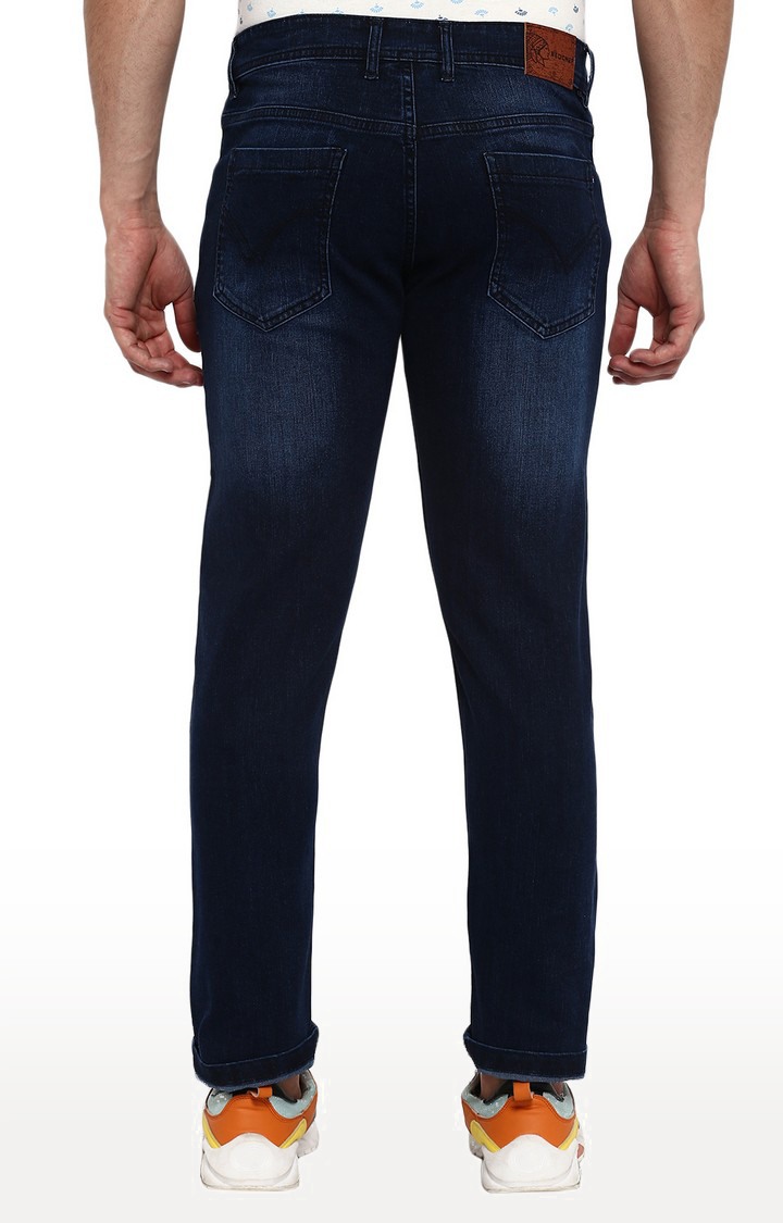 Men s Blue Cotton Blend Jeans