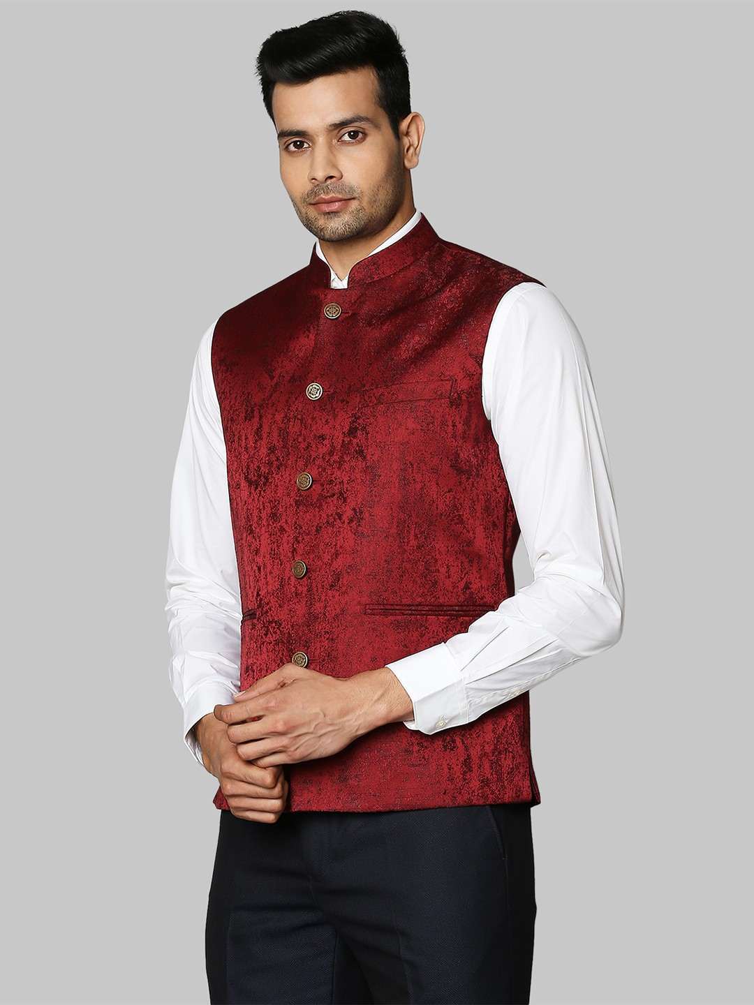 Raymond Dark Maroon Waistcoat