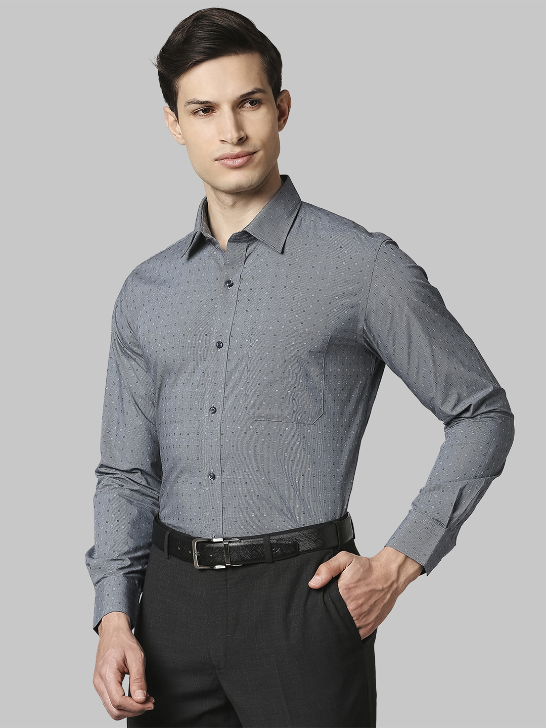 Raymond Dark Grey Formal Shirt