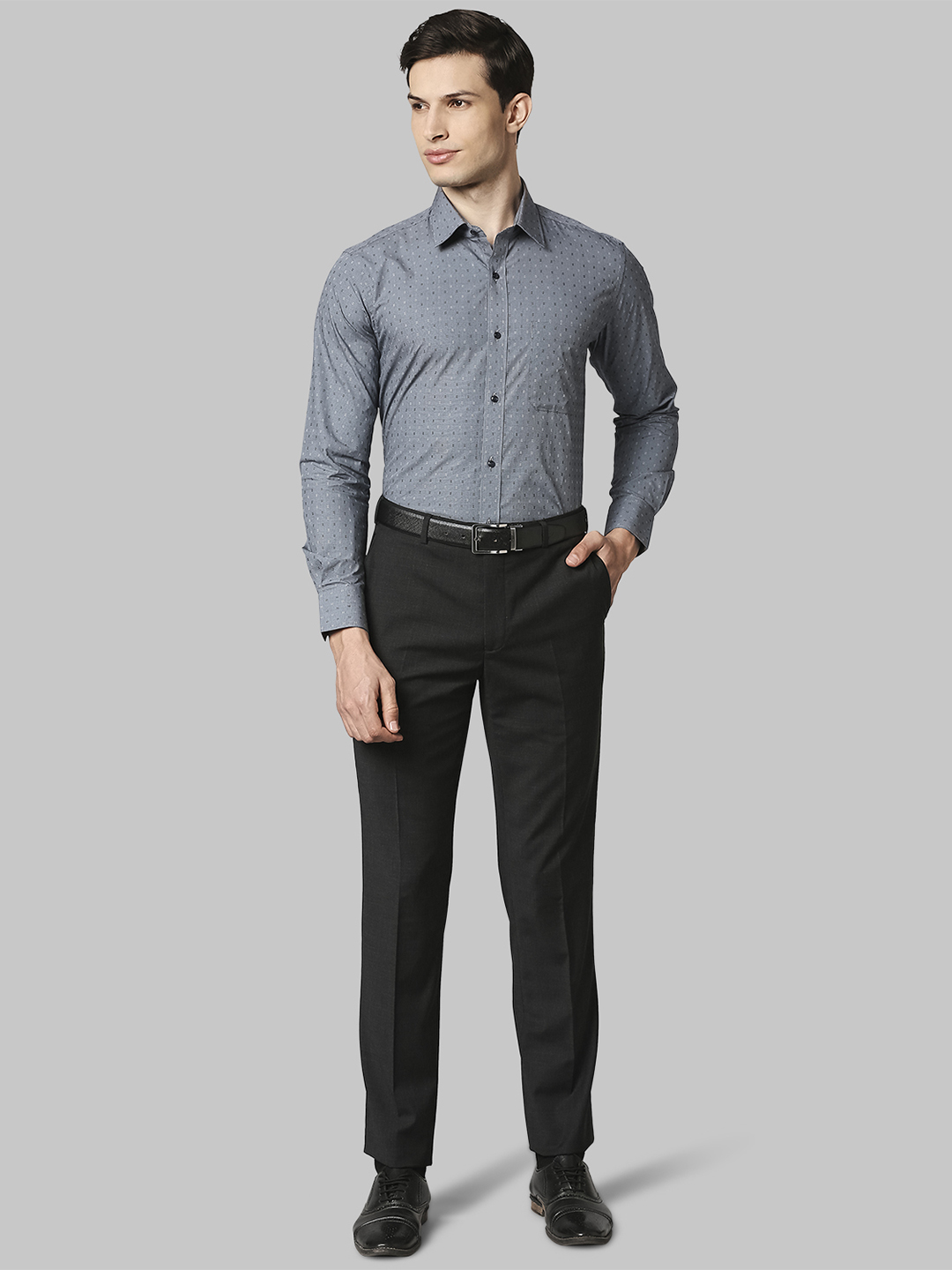 Raymond Dark Grey Formal Shirt