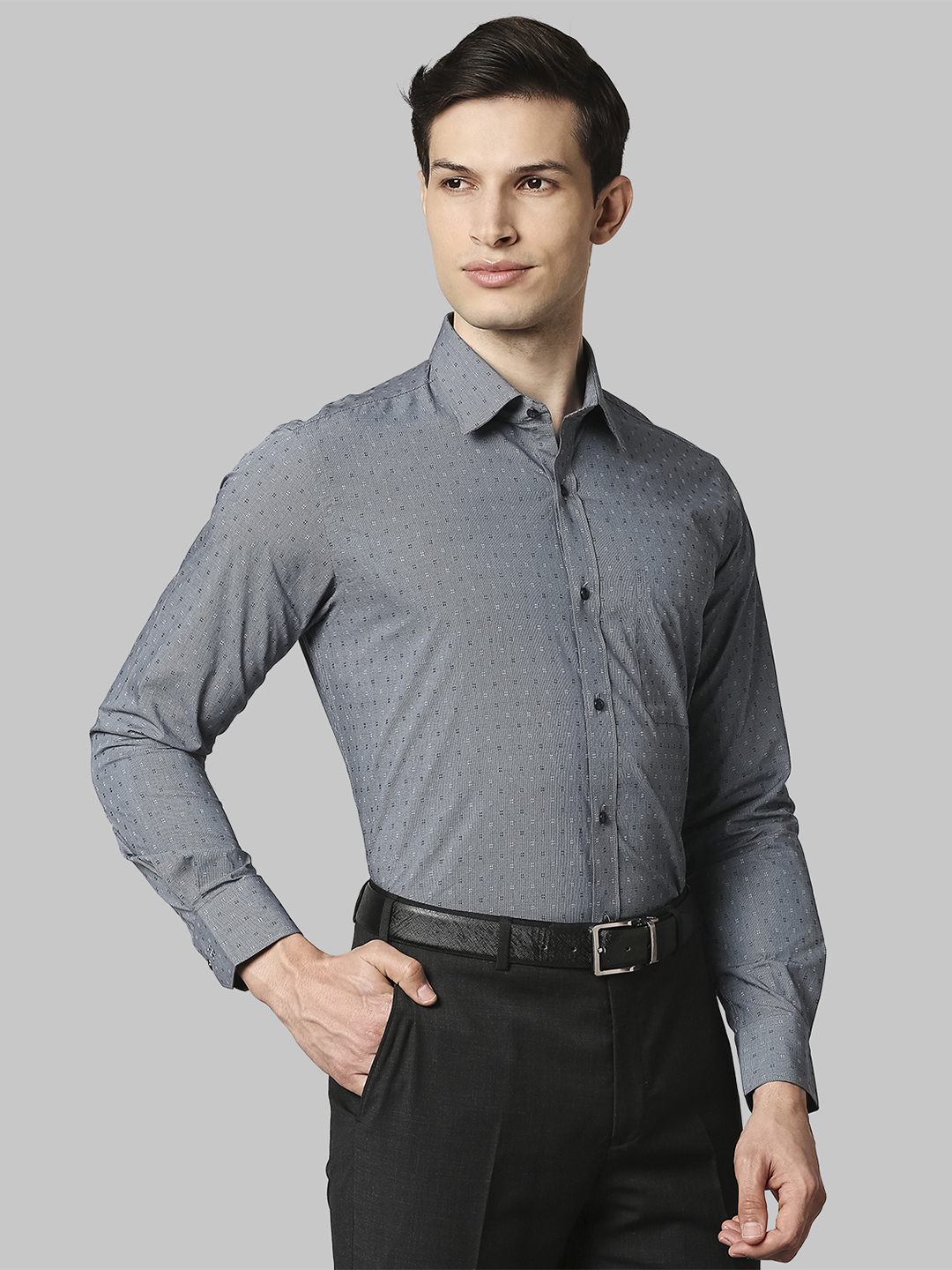 Raymond Dark Grey Formal Shirt