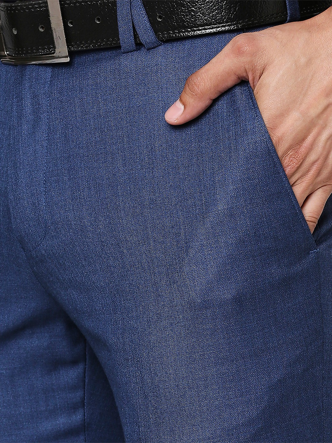 Park Avenue Men Super Slim Fit Shark Skin Terry Rayon Blend Trouser