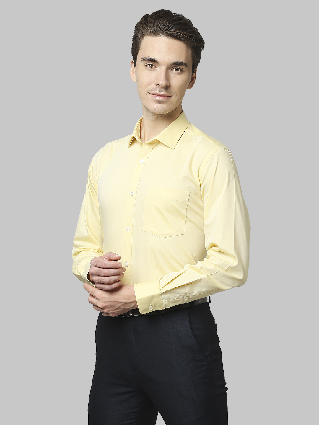Yellow formal shirt best sale mens