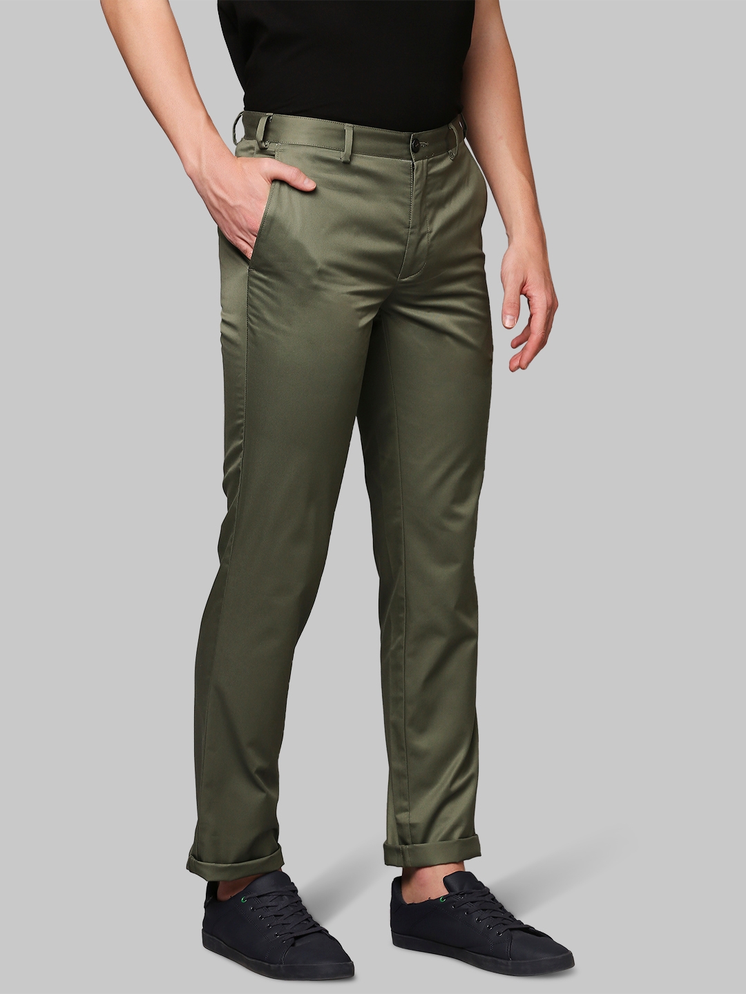 Buy C3 Moss Green Coloured Classic Formal Trousers for Men. - FT_3107_ at  Amazon.in