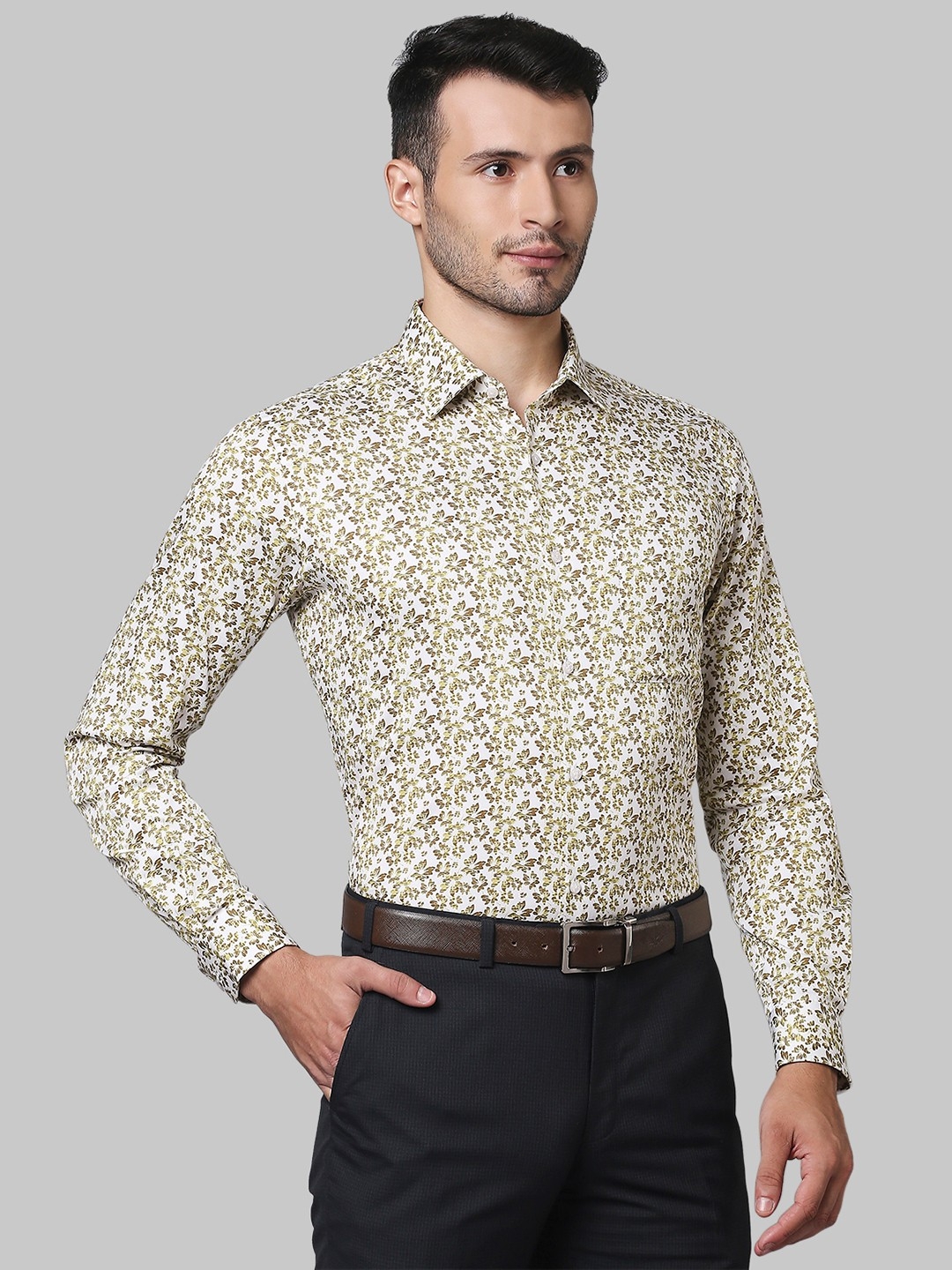 Raymond | Raymond Men Medium Yellow Formal Shirt 1