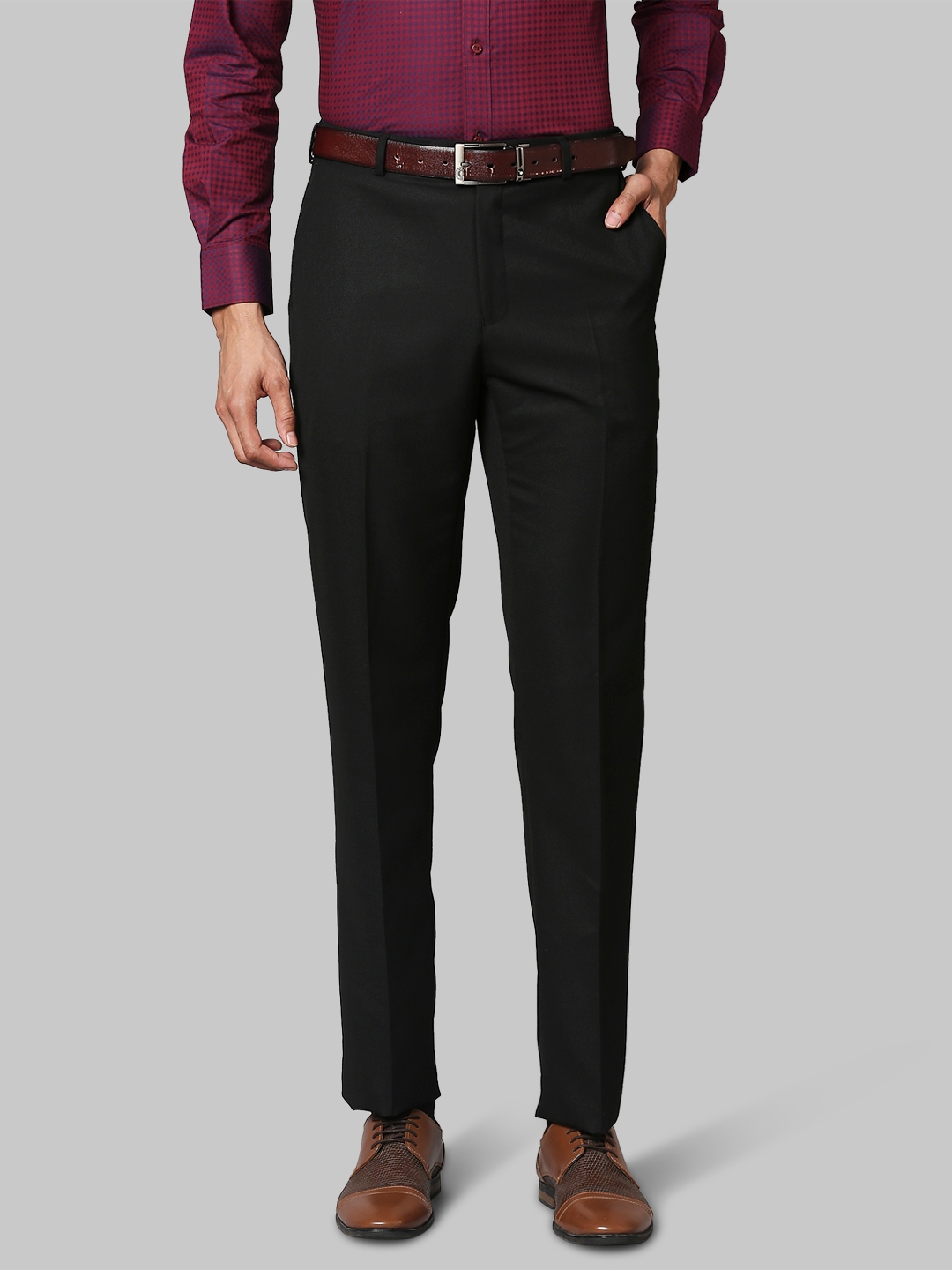 Buy Raymond Men Khaki Regular Fit Solid Formal Trousers - Trousers for Men  2282071 | Myntra