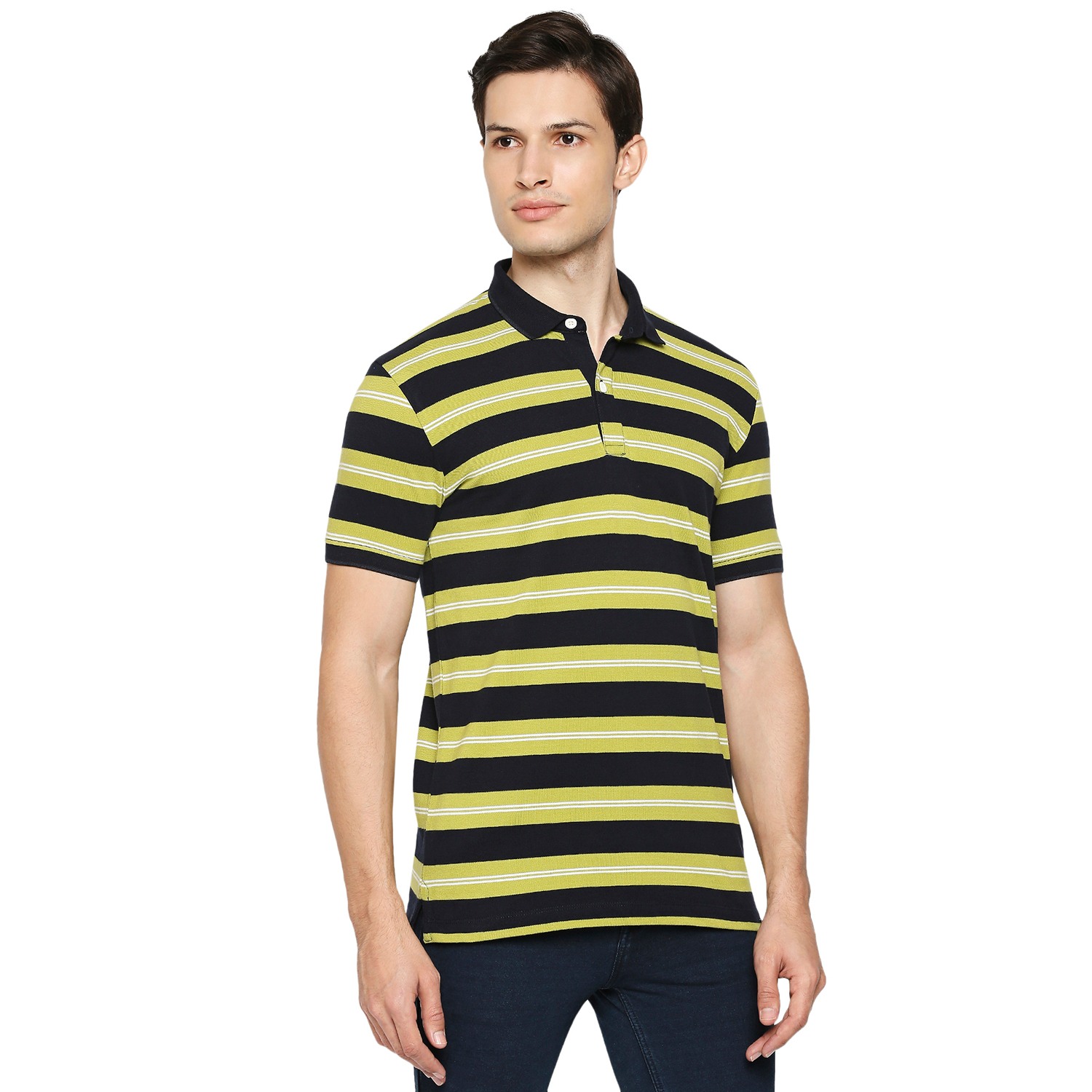 Mufti Authentic Casual Slim Fit Stripe Pique T-Shirt