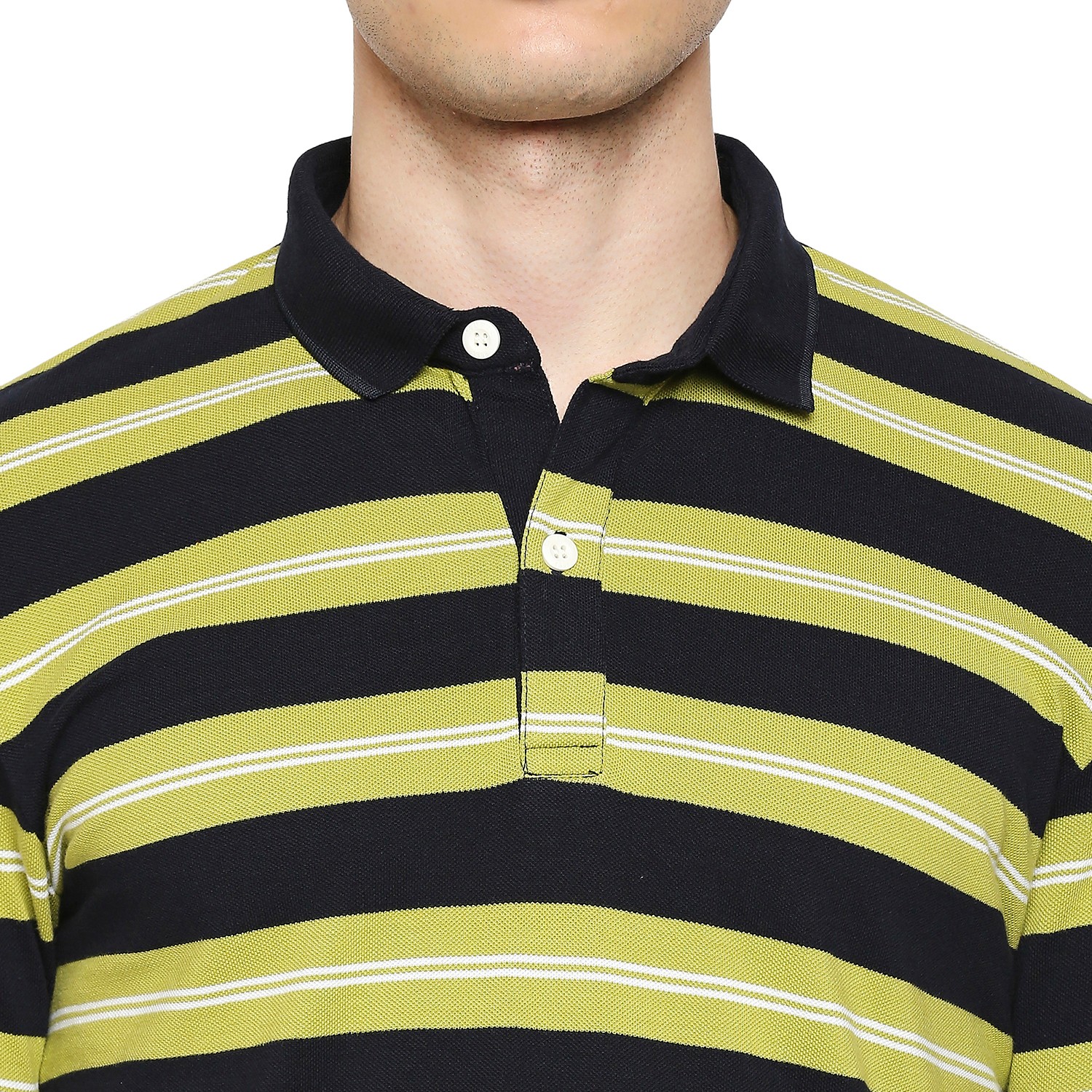 Mufti Authentic Casual Slim Fit Stripe Pique T-Shirt