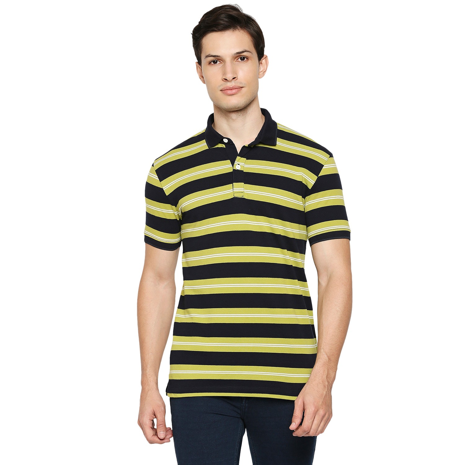 Mufti Authentic Casual Slim Fit Stripe Pique T-Shirt