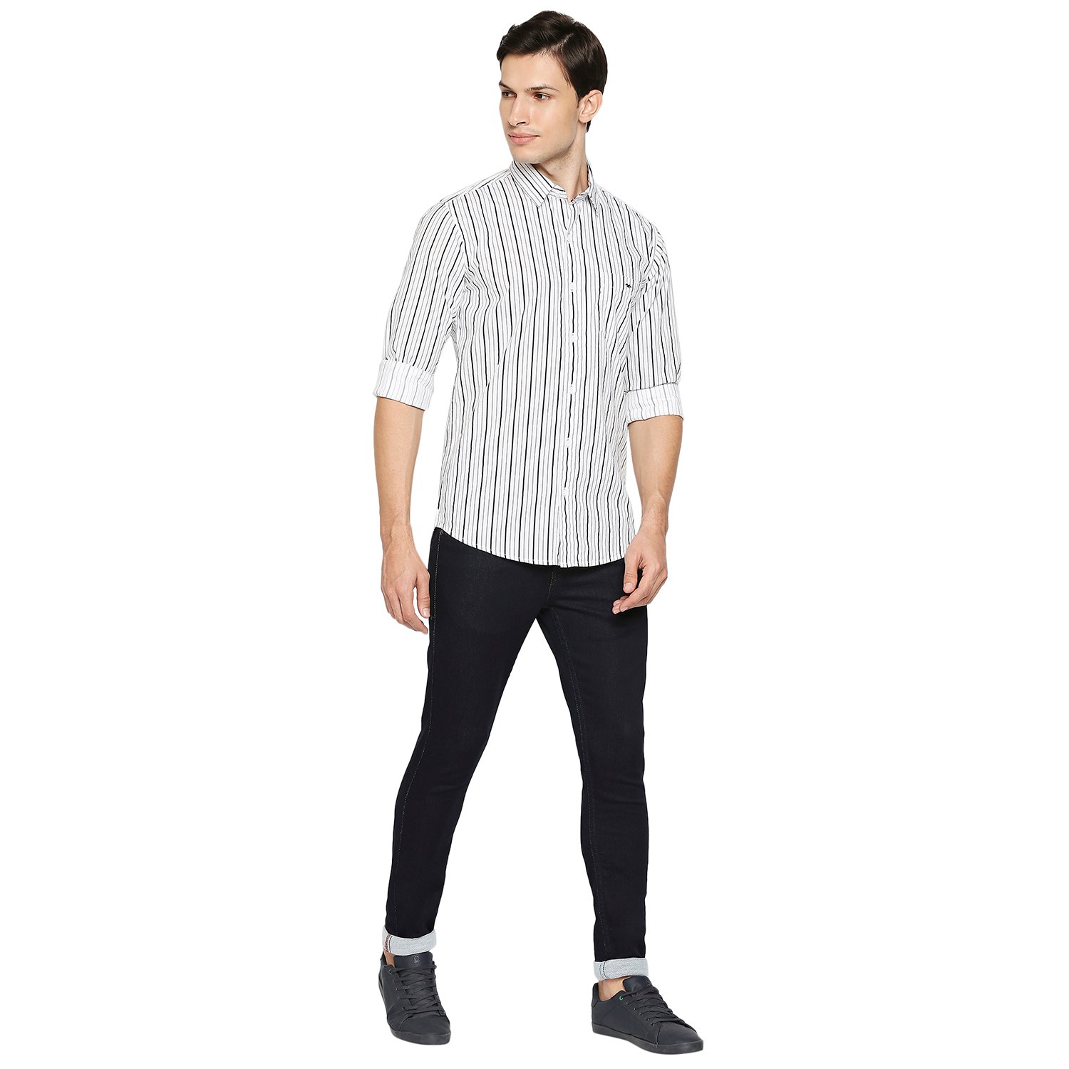 Slim Fit Stripe Urban Casual Shirt