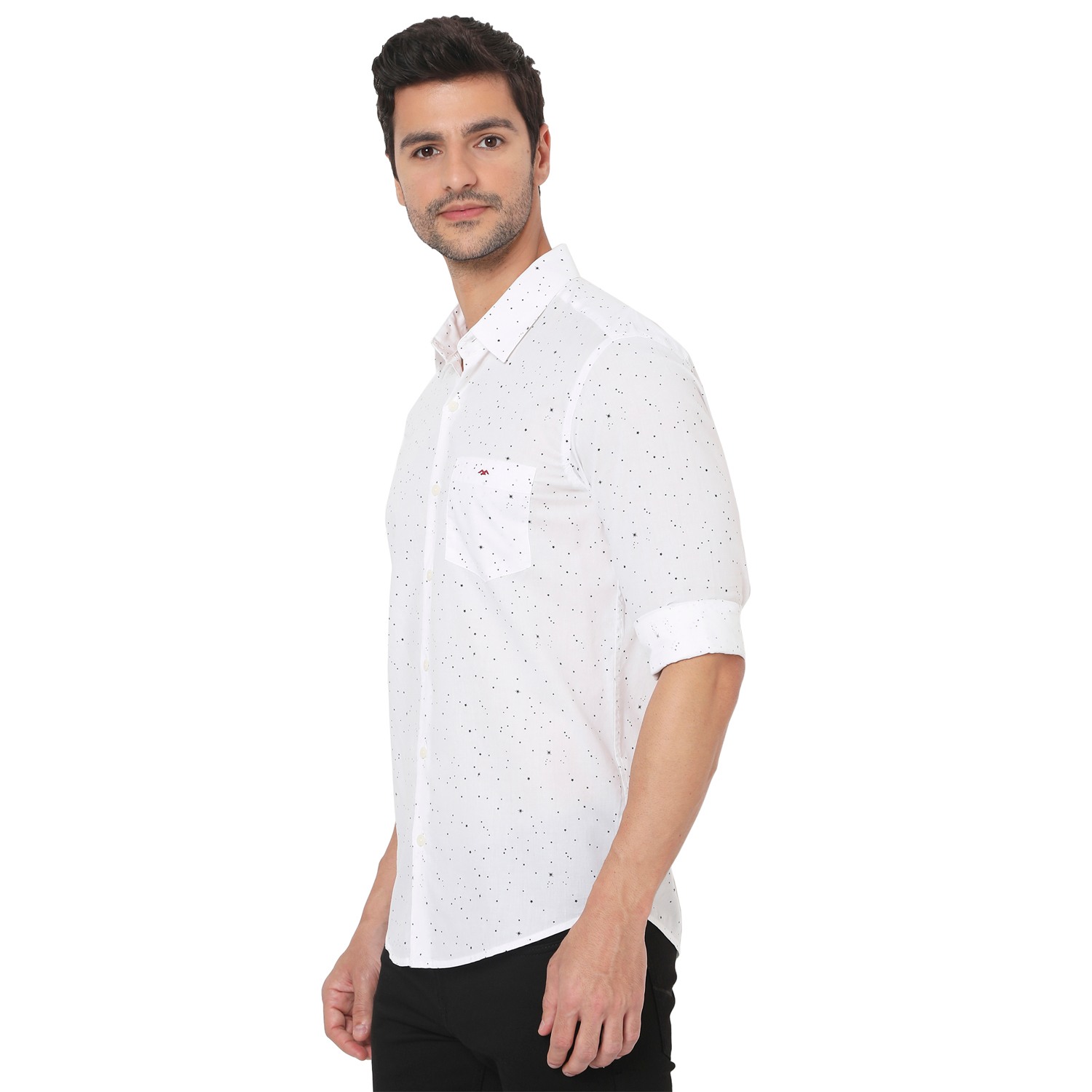 Slim Fit Print Urban Casual Shirt