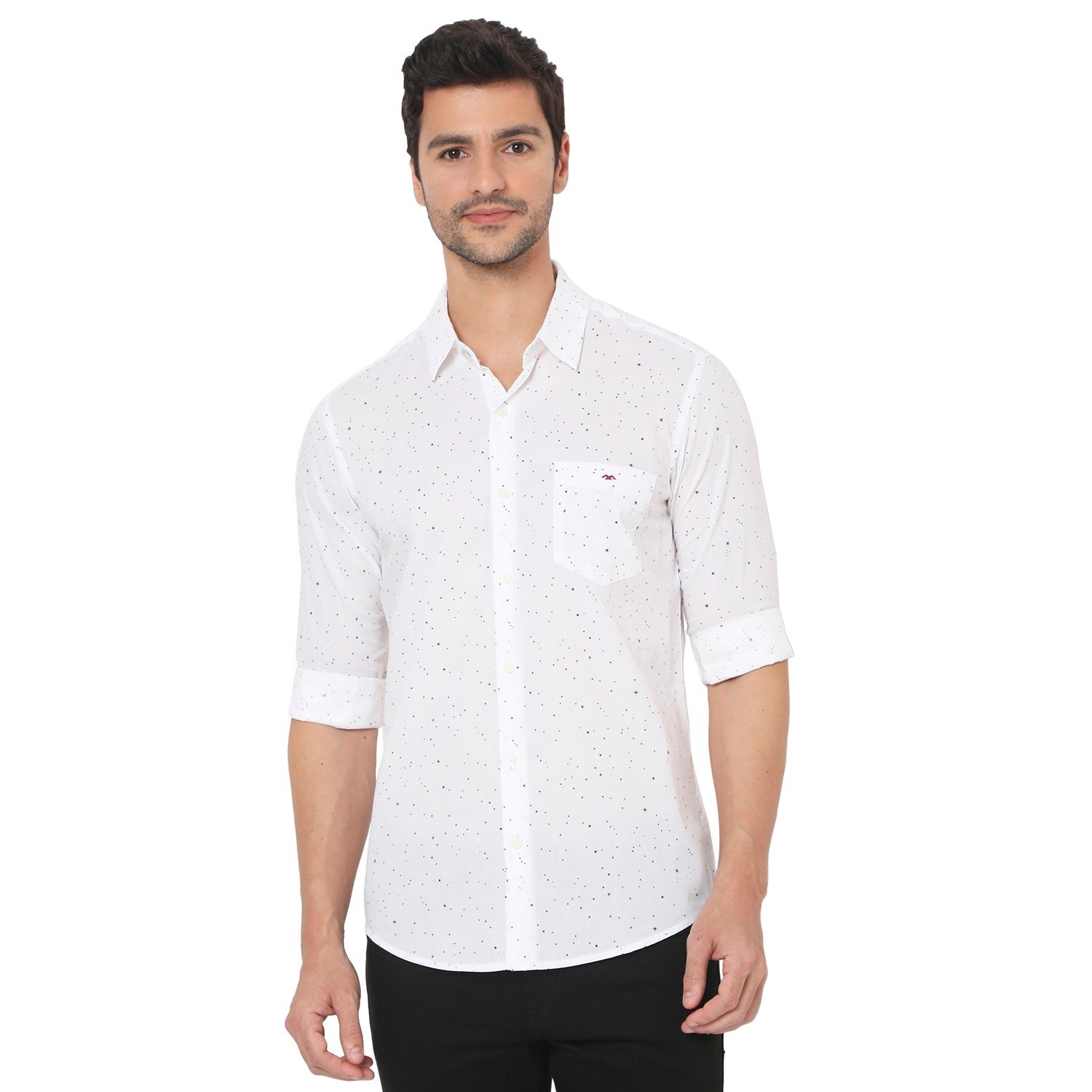Slim Fit Print Urban Casual Shirt