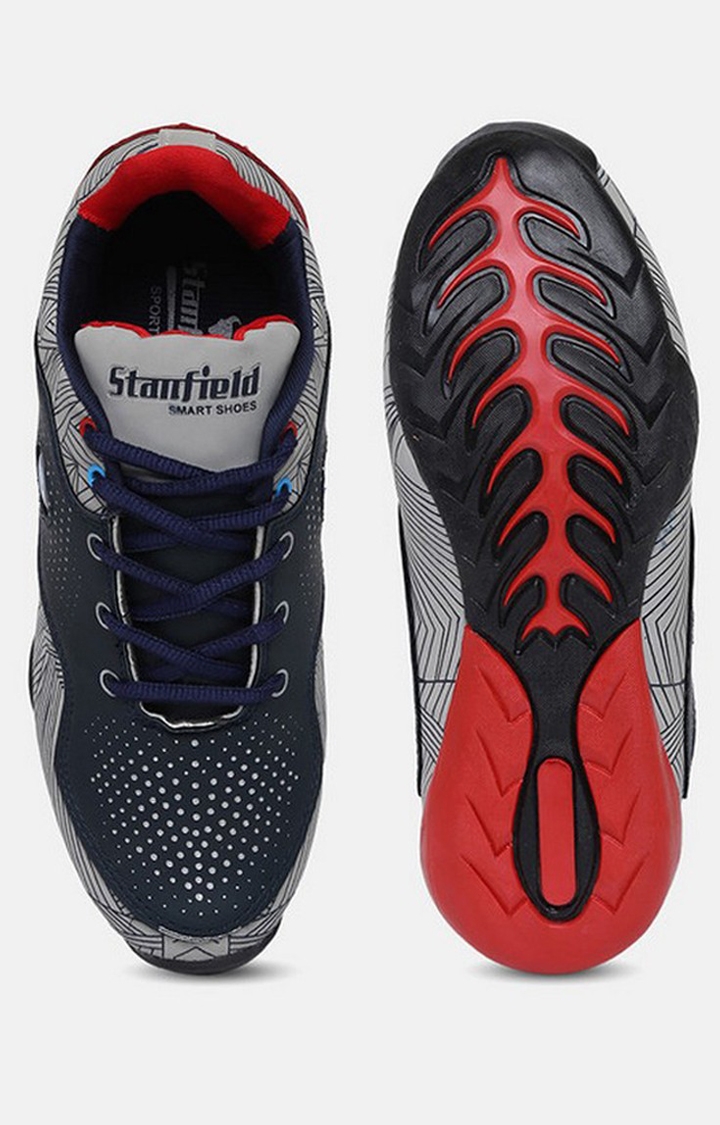 Stanfield | Sf Fusion Men's Lace-Up Shoe Blue & Grey 3
