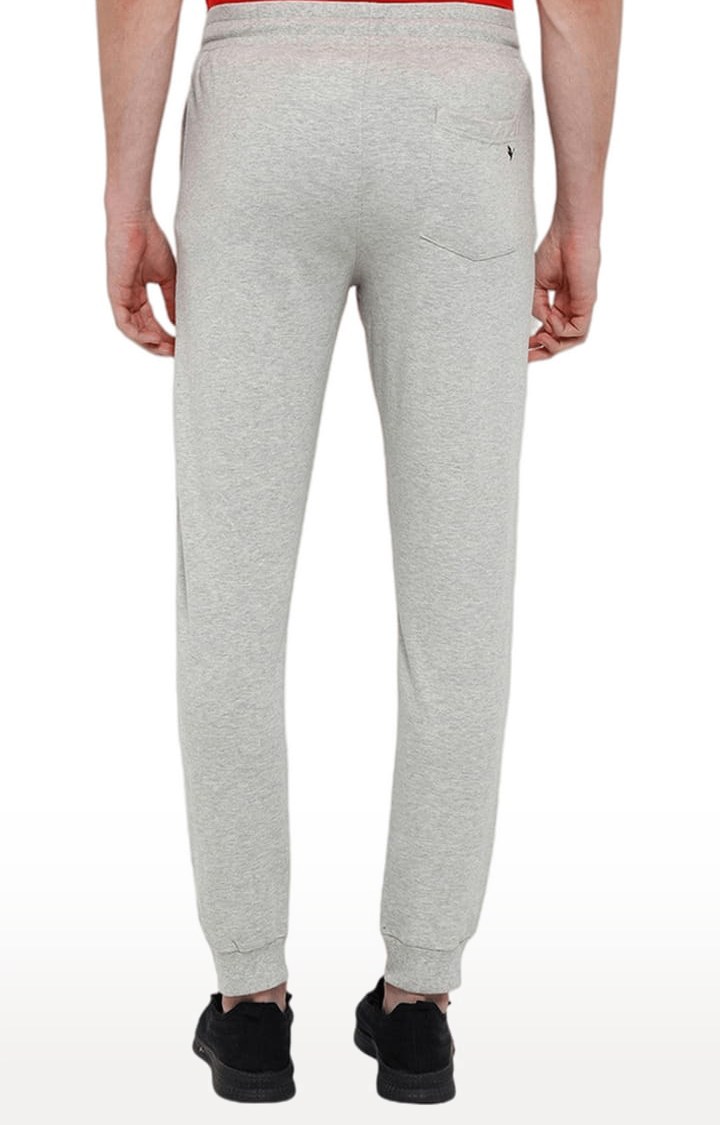 Men's Grey Cotton Melange Textured Activewear Jogger