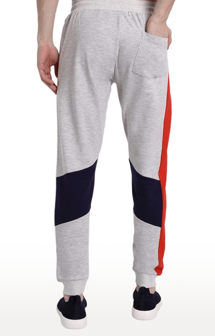 Men's Grey Cotton Melange Textured Activewear Jogger