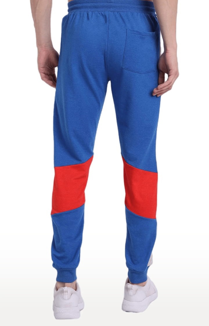 Men's Blue Cotton Solid Activewear Jogger