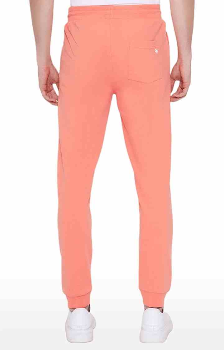 Men's Orange Cotton Solid Activewear Jogger