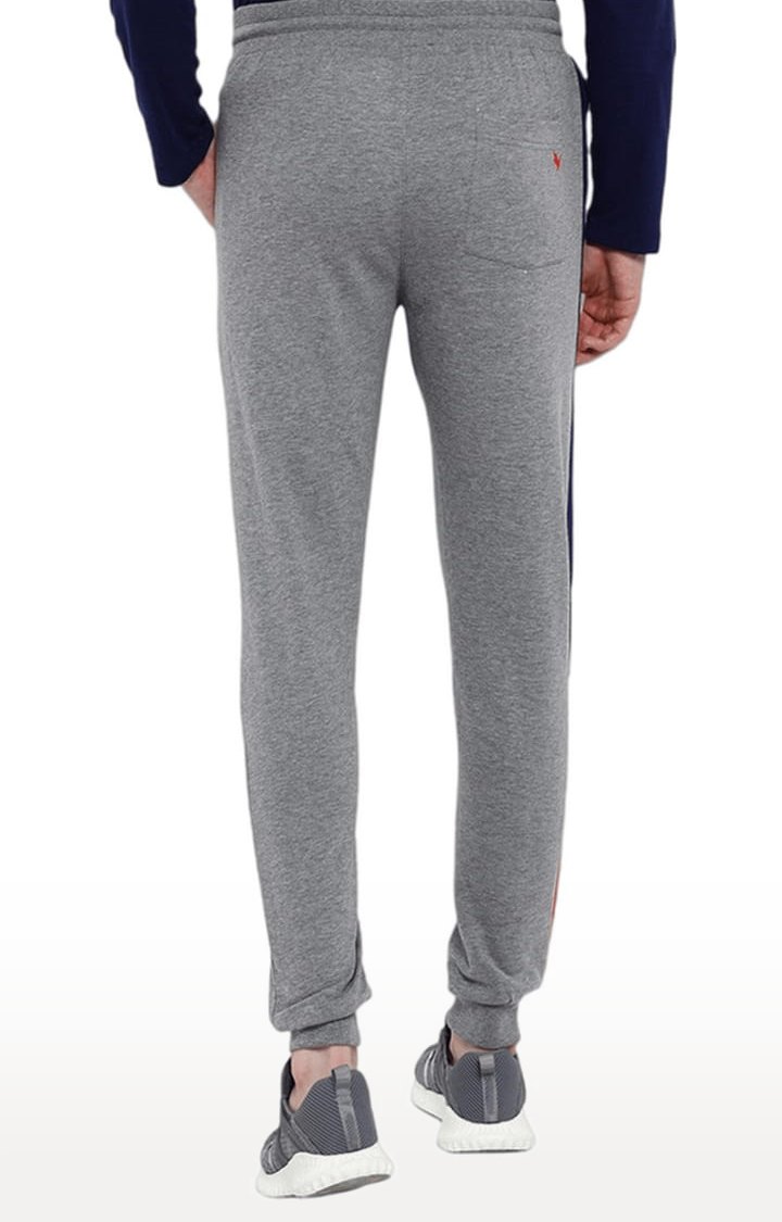 Men's Grey Cotton Melange Textured Activewear Jogger