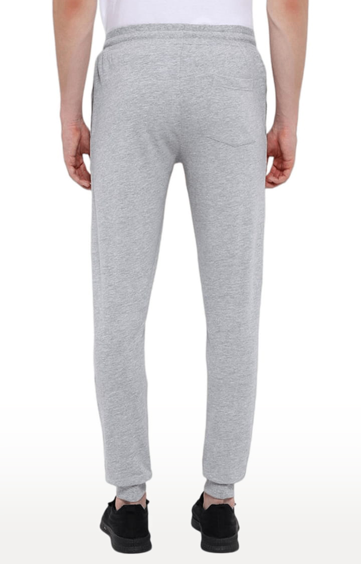 Men's Grey Cotton Melange Textured Activewear Jogger