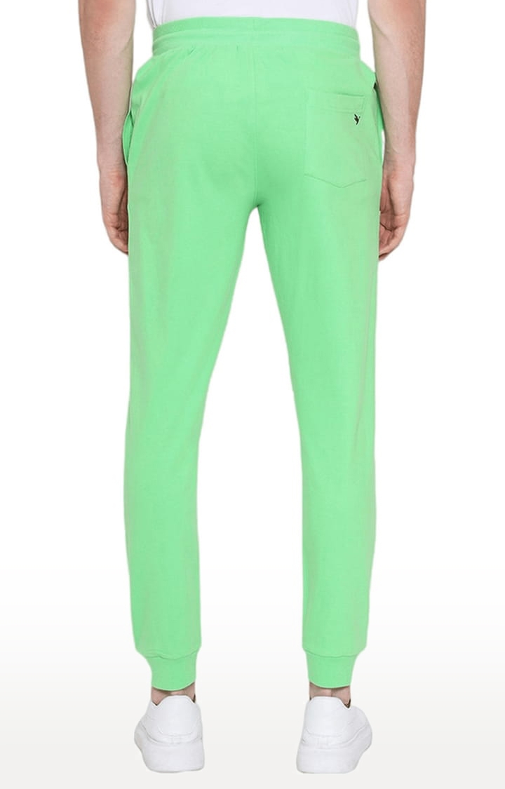 Am Swan | Men's Green Cotton Solid Activewear Jogger 2