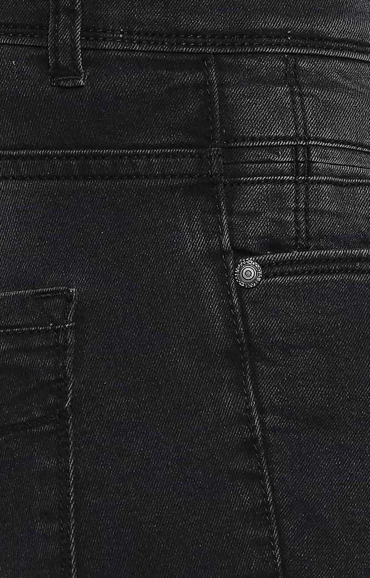 Basics | Men's Black Cotton Blend Solid Jeans 1