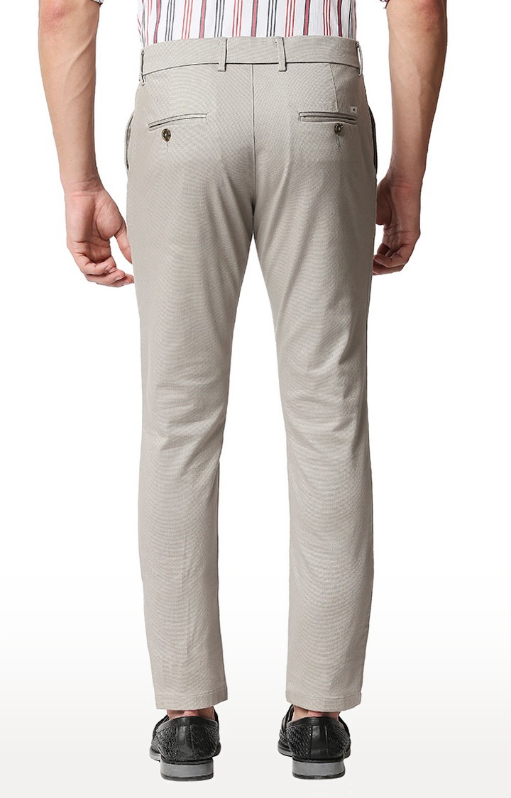 Basics | Men's Stone Cotton Blend Printed Trouser 2