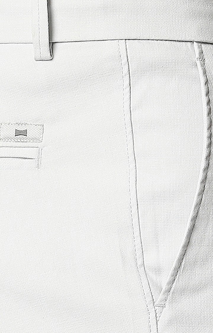 Basics | Men's Grey Cotton Blend Solid Trouser 2