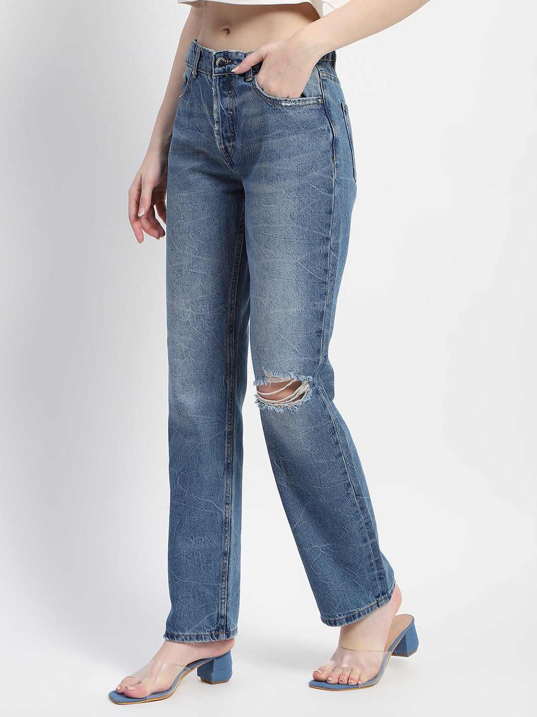 MADAME LADIES WESTERN JEANS M3S24116 003 BLUE