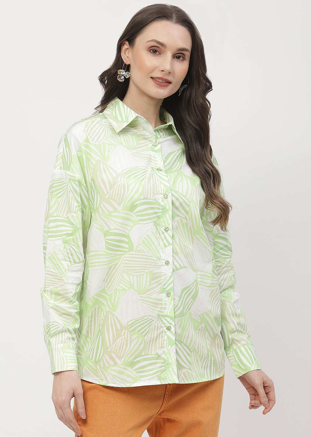 MADAME LADIES WESTERN TOP H/S M4S18218 305 LIME