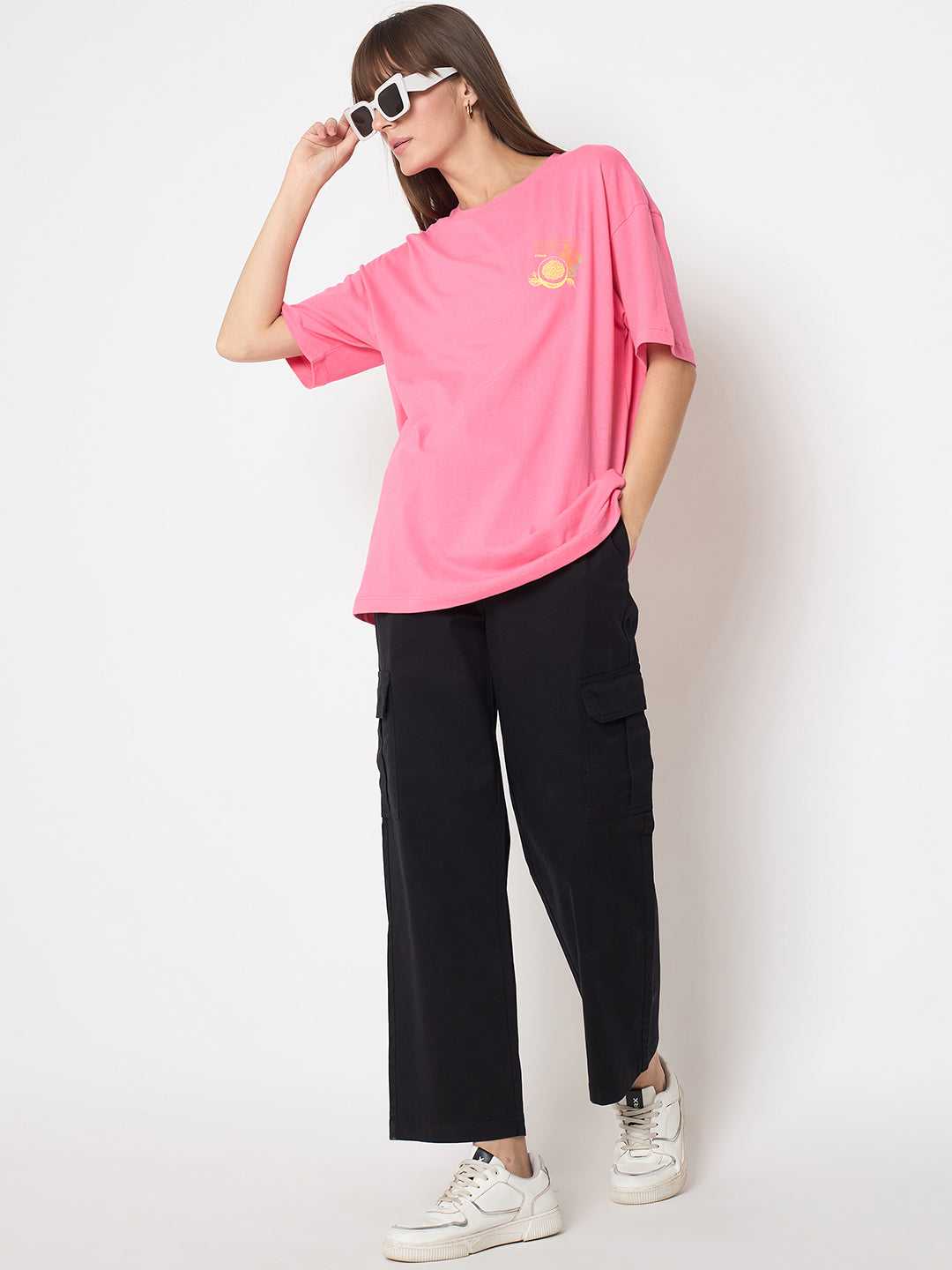 MADAME LADIES WESTERN TOP H/S M5S11283 031 PINK