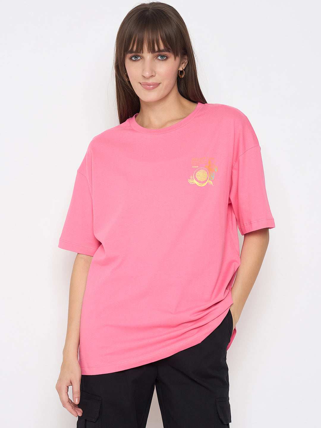 MADAME LADIES WESTERN TOP H/S M5S11283 031 PINK