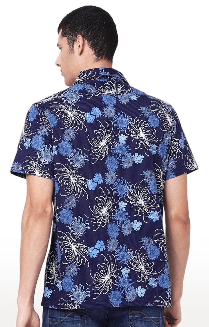 celio | Men's Blue Floral Casual Shirts 4