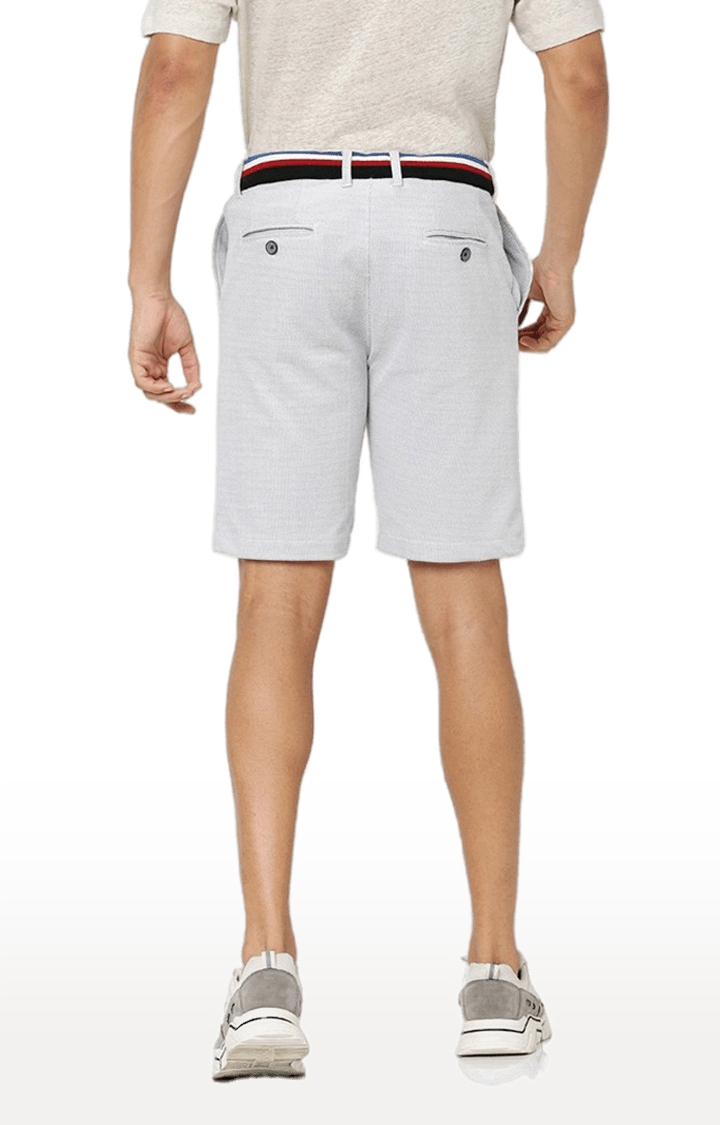 celio | Men's White Cotton Solid Shorts 2