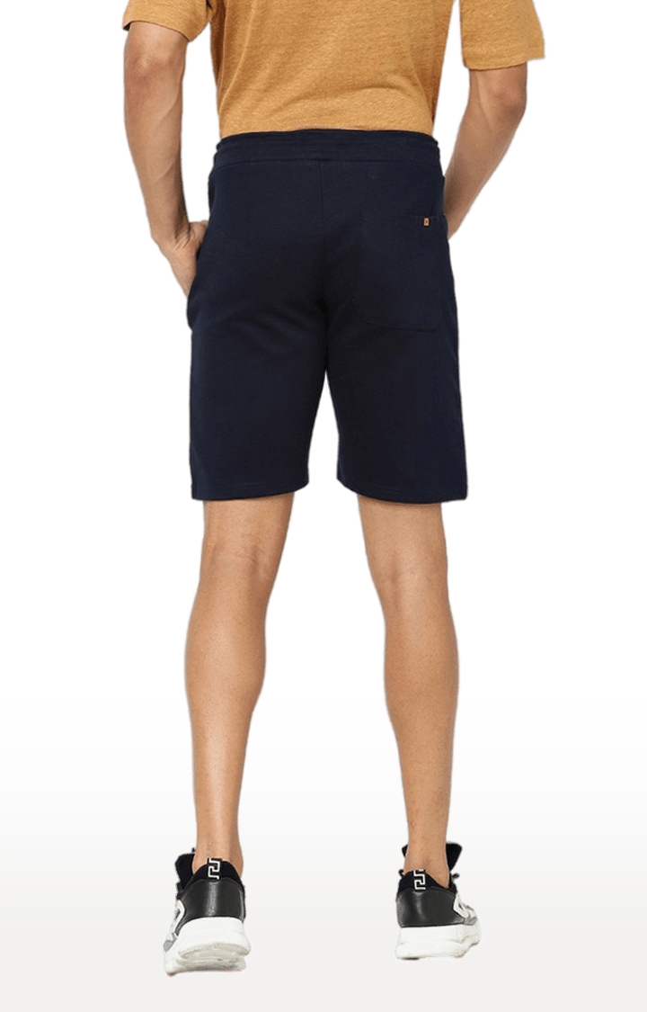 celio | Men's Blue Cotton Solid Shorts 2