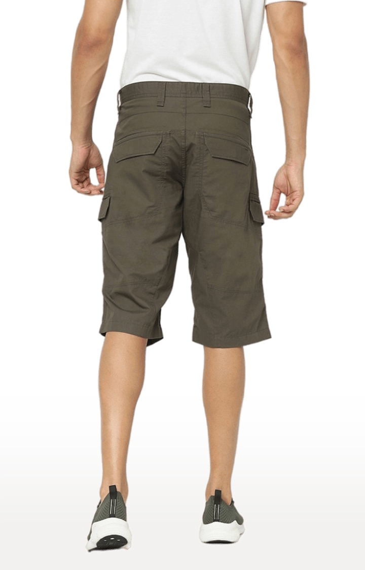 celio | Men's Brown Cotton Solid Shorts 2