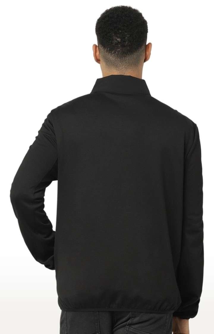 Men's Black Solid Bomber Jackets