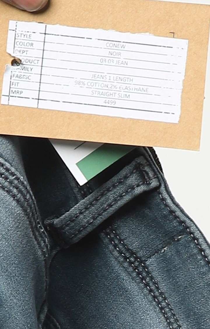 Men's Blue Cotton Solid Straight Jeans