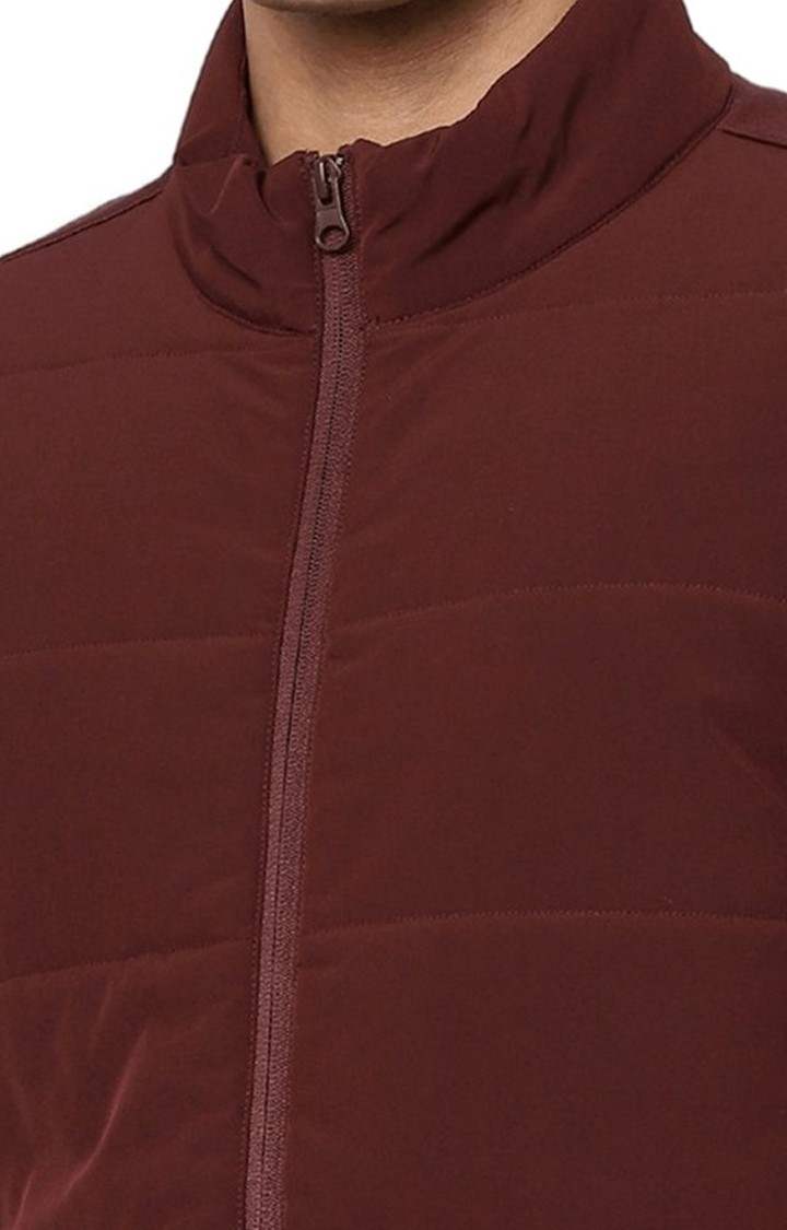Men's Red Solid Bomber Jackets