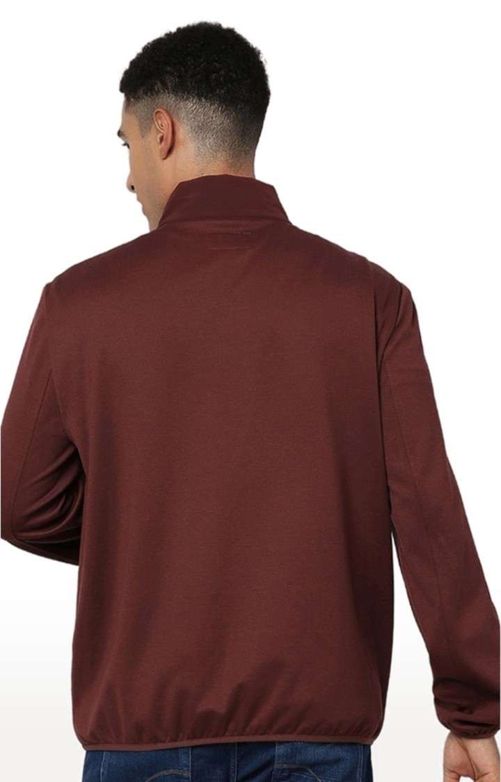 Men's Red Solid Bomber Jackets