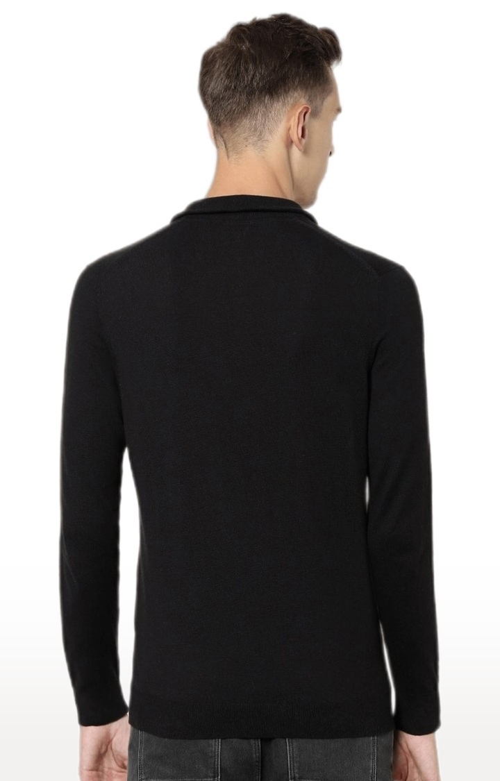 celio | Men's Black Solid Sweaters 3