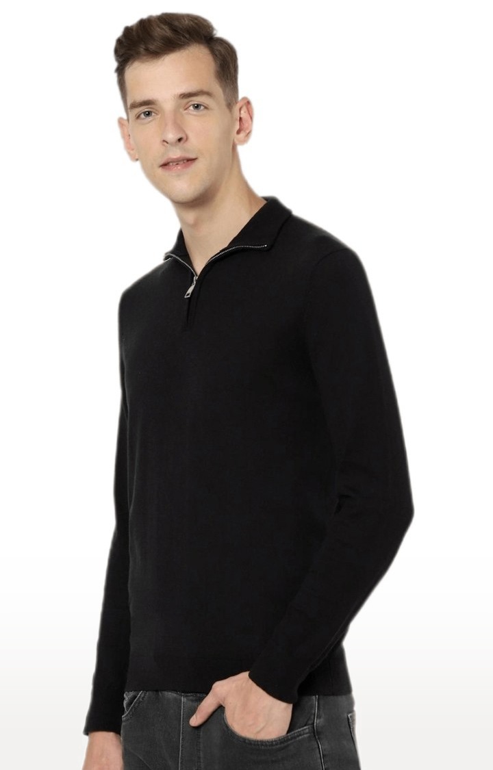 celio | Men's Black Solid Sweaters 2