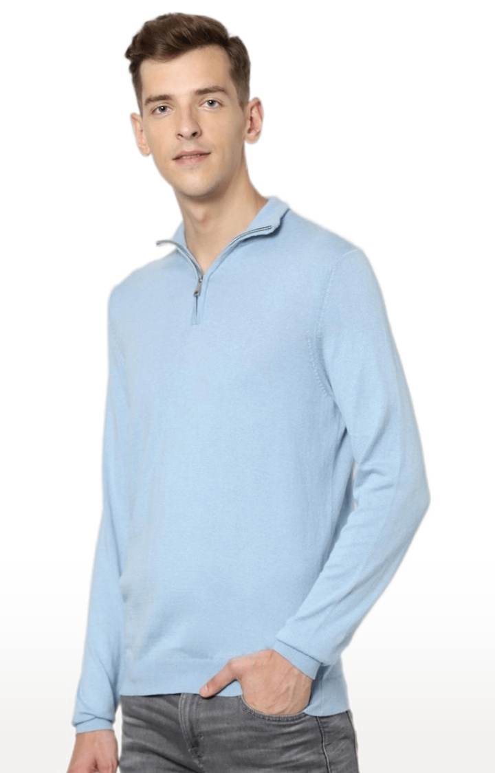 celio | Men's Blue Solid Sweaters 2