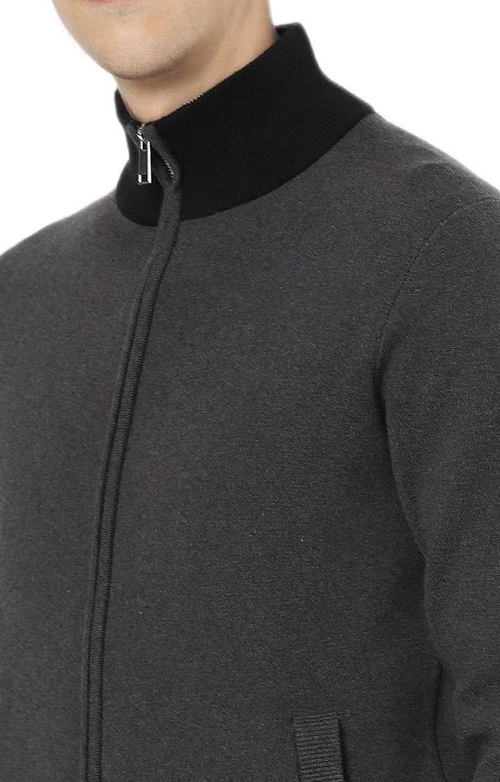 Men's Grey Textured Sweaters