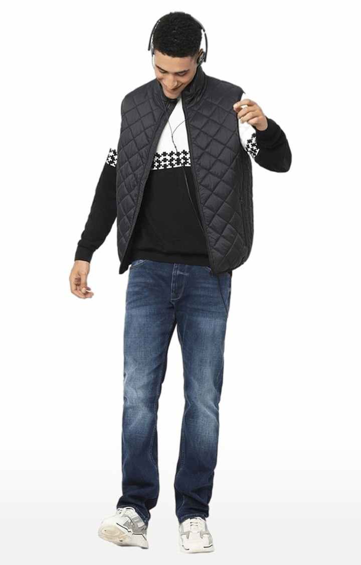 Men's Black Solid Gilet